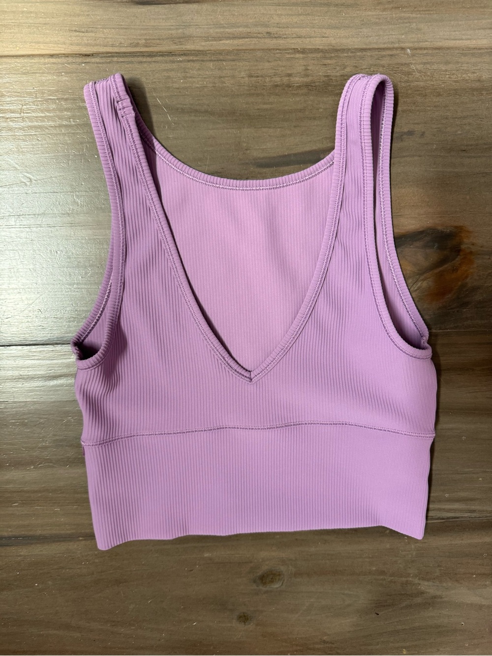 Lululemon Power Pivot Tank Lavendar Women’s 6 Ribbed Cropped
